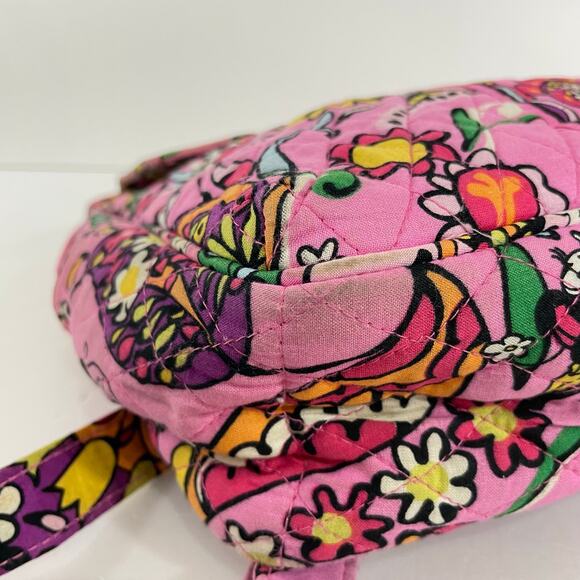 Disney Vera Bradley Mousing Around Mickey Minnie Flap Backpack Pink Floral main image 14